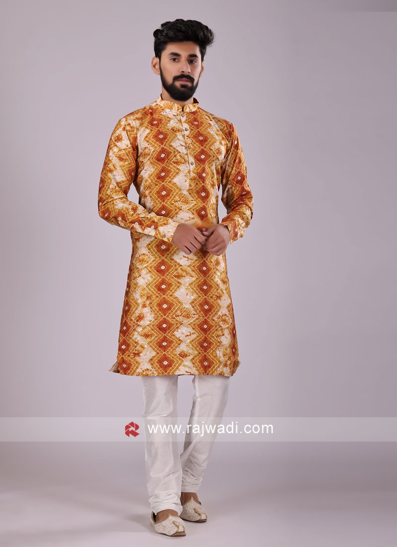 Mustard Yellow Kurta Pajama For Wedding