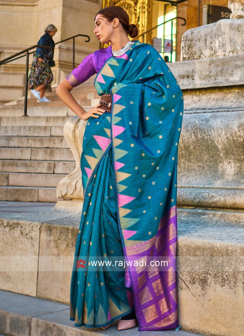 Buy BANARASI PEACOCK DESIGN SILK SAREE-RANI NB Online at Best Prices in  India - JioMart.