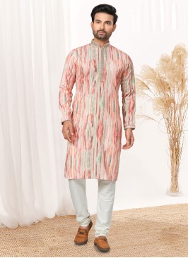 Cotton Multi Color Printed Kurta Pajama