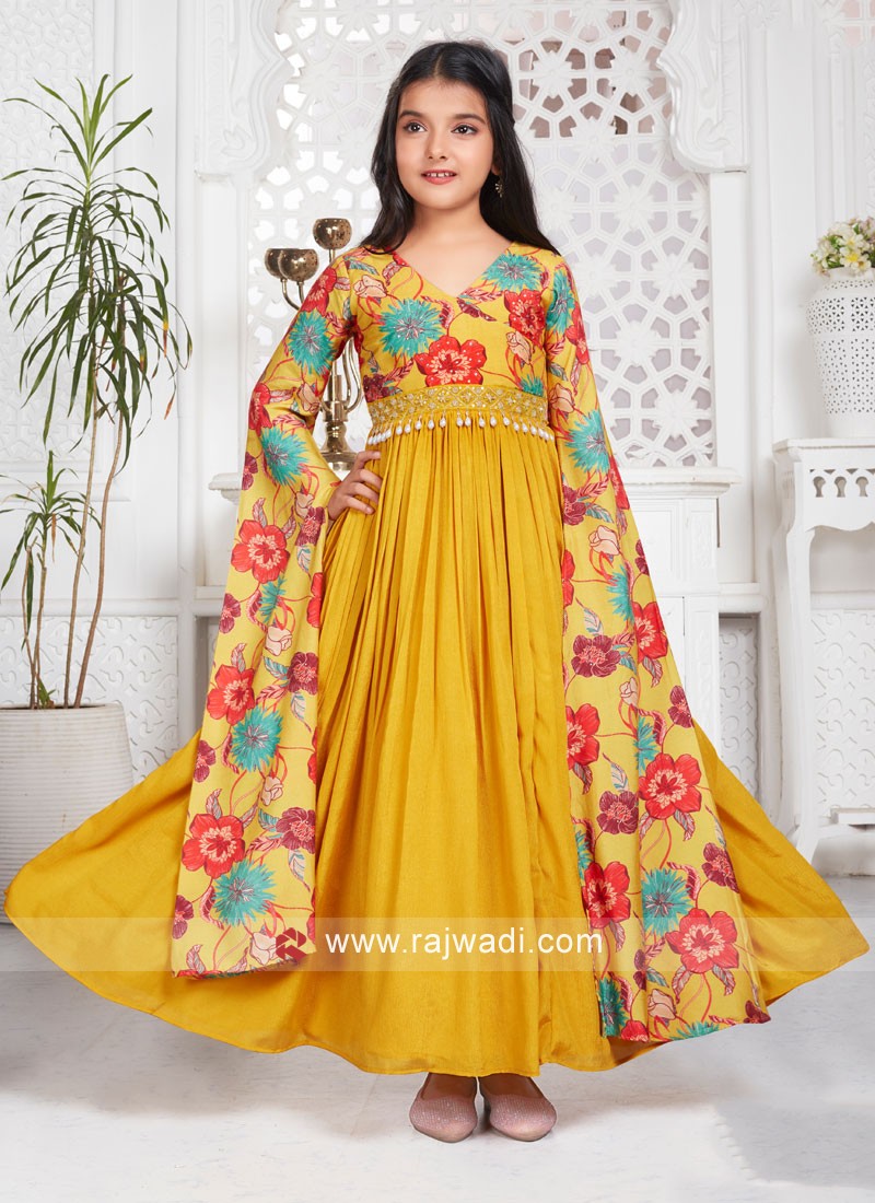 Mustard color dress for girls hotsell