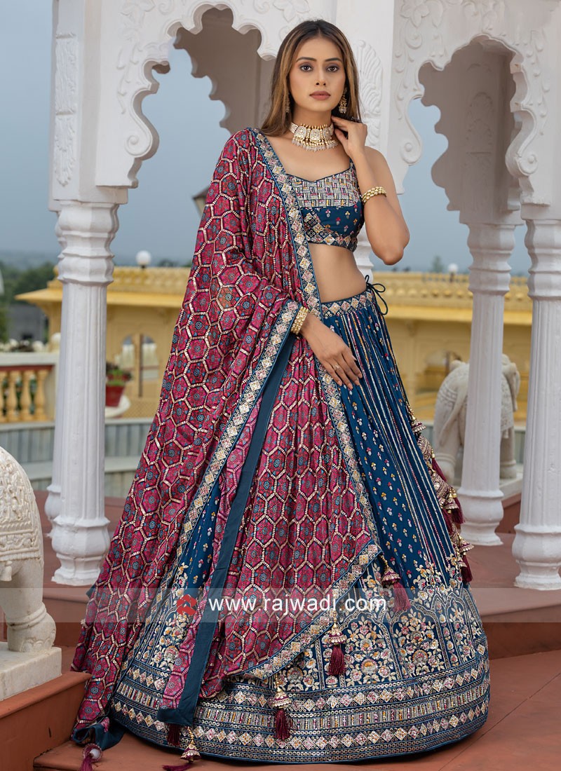 Buy Designer Bridal Wear Sargun Mehta Embroidery Sequence Work Lehenga  Choli Wi | keerramnx