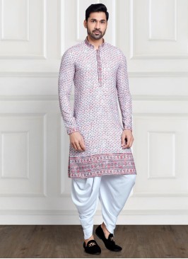 Festive Wear Thread Embroidered Silk Kurta Pajama