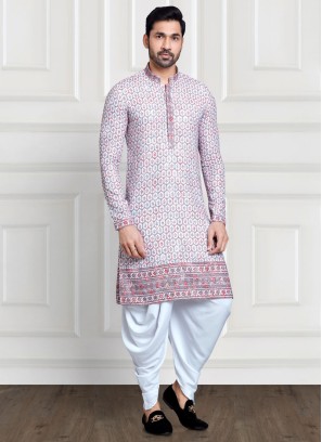 Festive Wear Thread Embroidered Silk Kurta Pajama