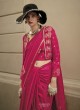 Mesmerizing Deep Pink Woven Banarasi Silk Saree