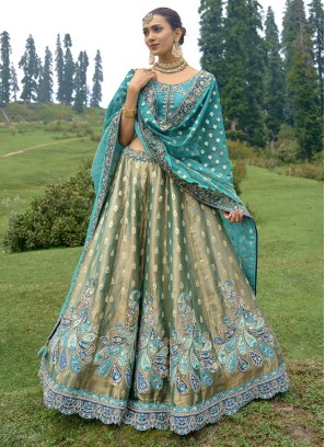 Embroidered Wedding Wear Silk Lehenga Choli