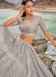 Grey Designer Sequins Embellished Lehenga Choli