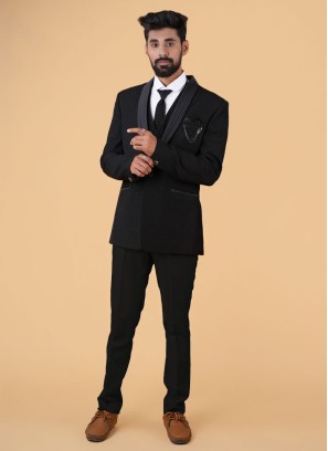 Imported Black Mens Wear Suit For Wedding