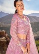 Pink Heavy Embroidered Organza Wedding Lehenga Choli