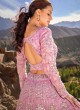 Pink Heavy Embroidered Organza Wedding Lehenga Choli