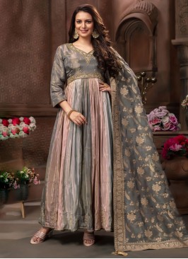 Multi Color Anarkali Dress with Dupatta