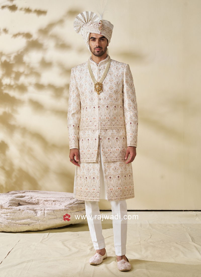 Sherwani 2024 off white