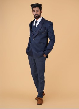 One Buttoned Blue Imported Coat Suit