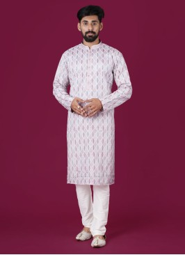 Onion Pink Sequins Work Fancy Kurta