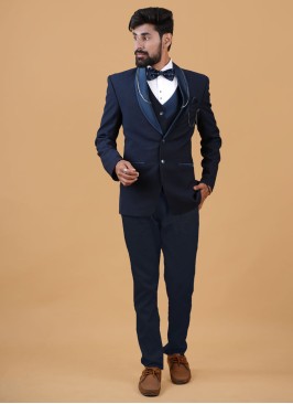 Peacock Blue Imported Suit For Party