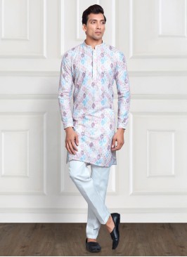 Readymade Multi Color Cotton Silk Kurta Pajama