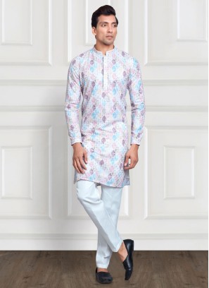 Readymade Multi Color Cotton Silk Kurta Pajama