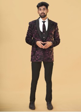 Reception Wear Wine Imported Coat Suit