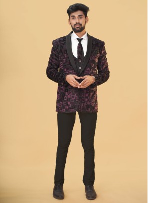 Reception Wear Wine Imported Coat Suit