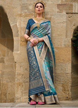 Multi Color Weaving Work Silk Saree