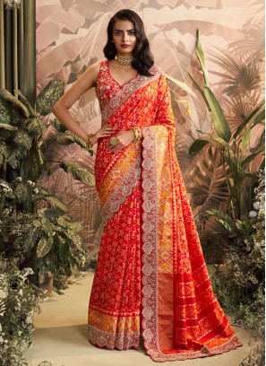 Rajwadi Patola Silk Saree By SHANGRILA SAREE 5031 TO 5035 New Designs -  ashdesigners.in