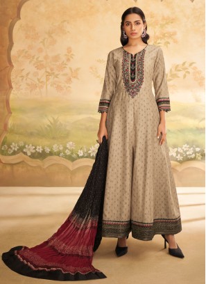 Shagufta Festive Wear Cotton Silk Salwar Suit