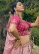 Pink Silk Embroidered Lehenga Choli