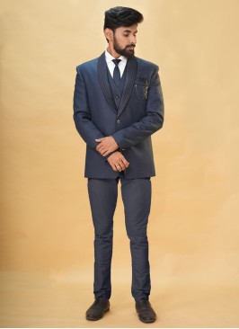 Wedding Wear Blue Suit For Men