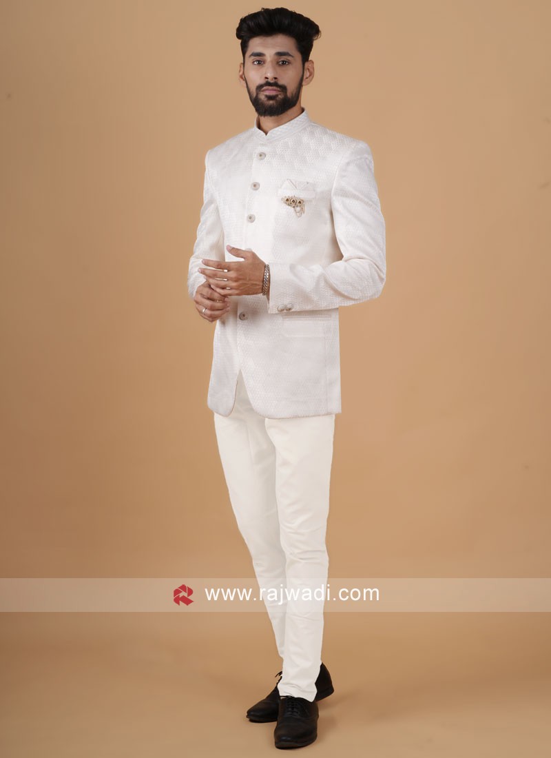 ELEGANT WHITE SHERWANI for Groom, White Pink Sherwani, Indian Groom Dress, Jodhpuri  Sherwani, Men Wedding Sherwani, Groom Wedding Dress - Etsy