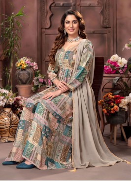 Wedding Wear Multi Color Palazzo Suit