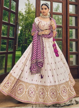 Semi-Stitched Gajari malai satin wedding Lehenga choli, Size: Free