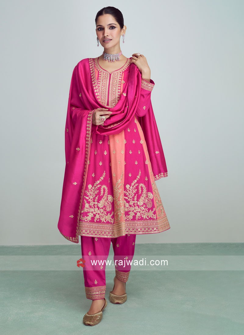 Chic and Elegant Light Beige Punjabi Suit Set – Panache Haute Couture