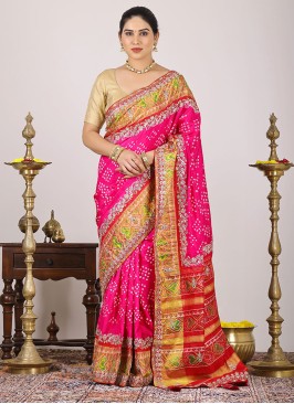 Lavender Silk Sequins Embellished Wedding Saree