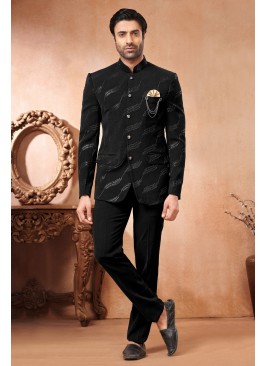 Black Embroidered Jodhpuri