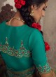 Pista Green Wedding Organza Contemporary Style Saree