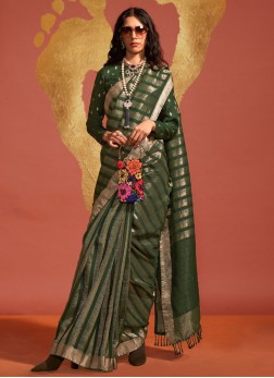 Green Handloom Silk Classic Saree