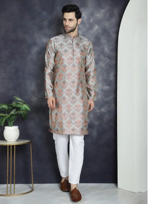 Cotton Silk Festive Wear Kurta Pajama For Men