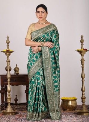 Buy Light Green Dola Silk Bandhani Saree With Unstitched Blouse Piece Kalki  Fashion India