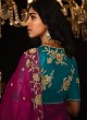 Classic Magenta In Shimmer With Blouse Material