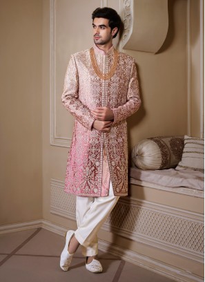 Designer Embroidered Sherwani For Groom