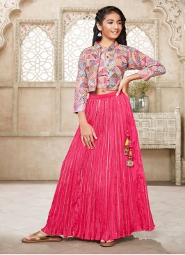 Designer Lehenga Choli In Crepe Silk With Jacket