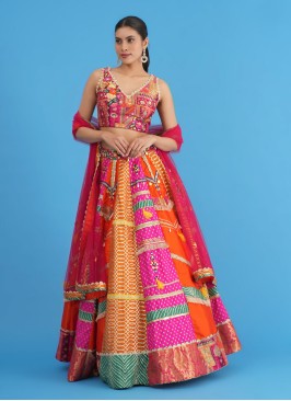 Designer Multi Color Embroidered Lehenga Choli