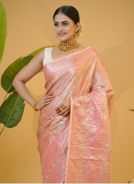 Chiffon Silk Off White Border Saree