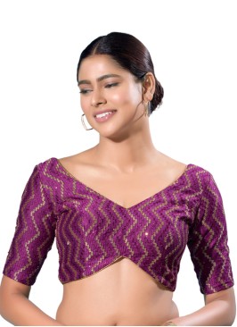 Designer Thread Embroidered Readymade Blouse