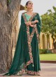 Green Silk Saree With Embroidered Border