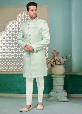 Elegant Firozi Indowestern Set