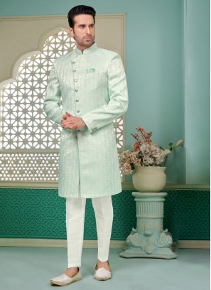 Elegant Firozi Indowestern Set