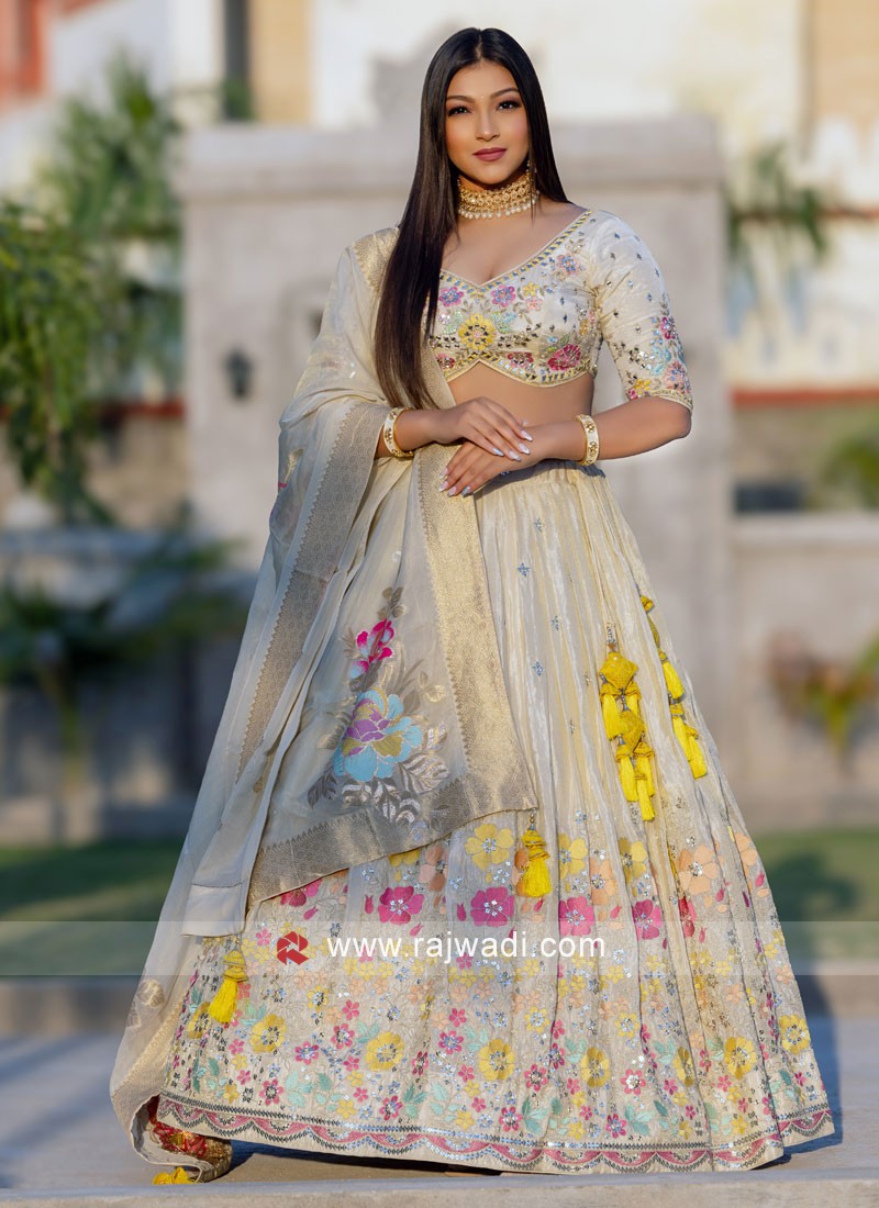 Buy Glamorous Yellow Embroidered Net Wedding Wear Lehenga Choli - Zeel  Clothing