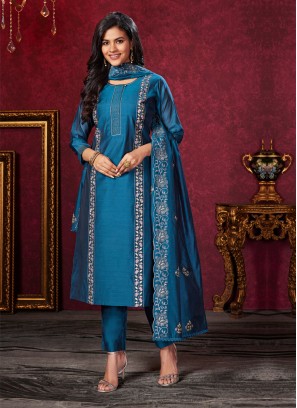 Elevate Your Style with Stunning Blue Salwar Kameez