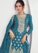 Festive Wear Embroidered Palazzo Suit With Dupatta