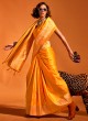 Yellow Weaving Satin Silk Classic Saree